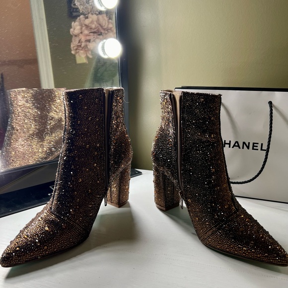 Brown Rhinestone Betsey Johnson ‘Cady’ boots - Picture 8 of 8